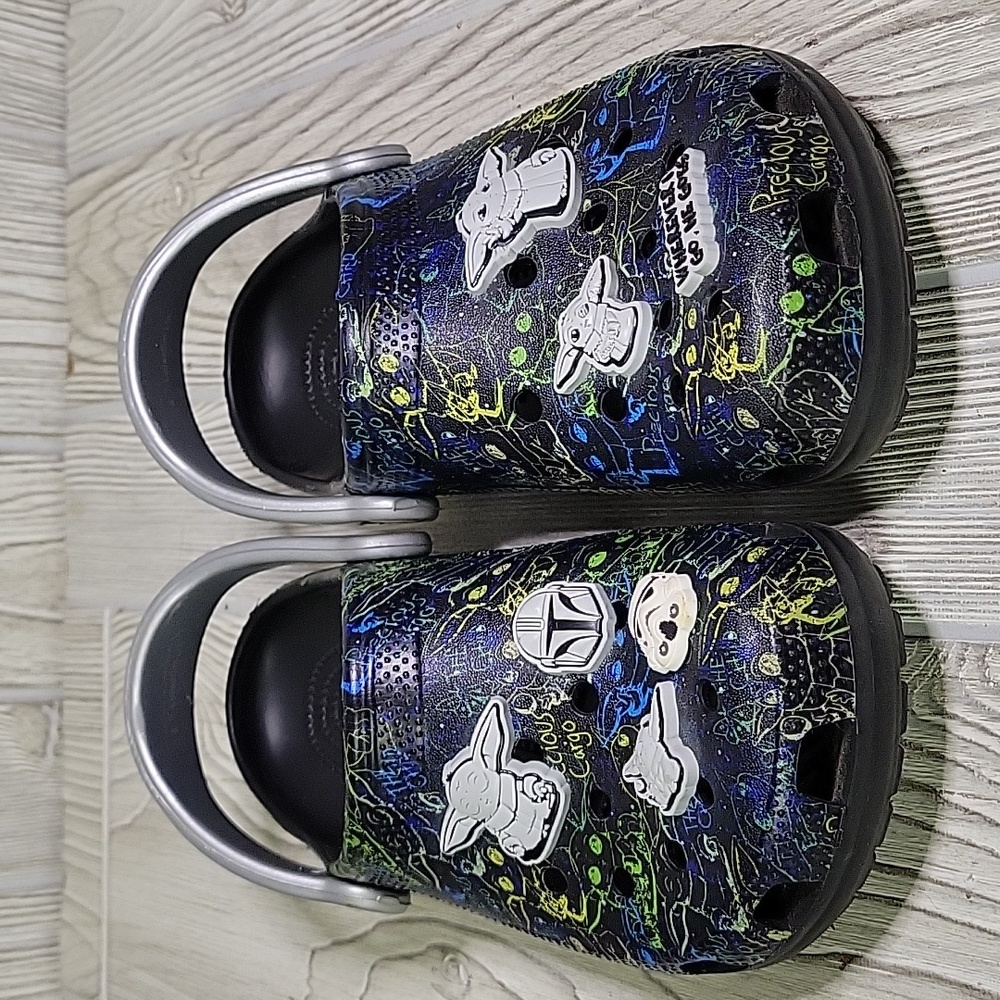 CROCS Kids Shoes in Black with Colorful Accents - Picture 3 of 10